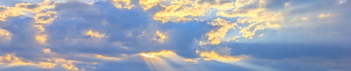 A beautiful sunset with god rays
